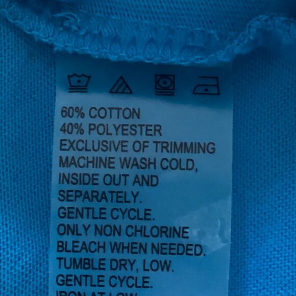 Carroll Reed Women's Blue T-Shirt Top Size S/P Square Shiny Neckline - Picture 6 of 6